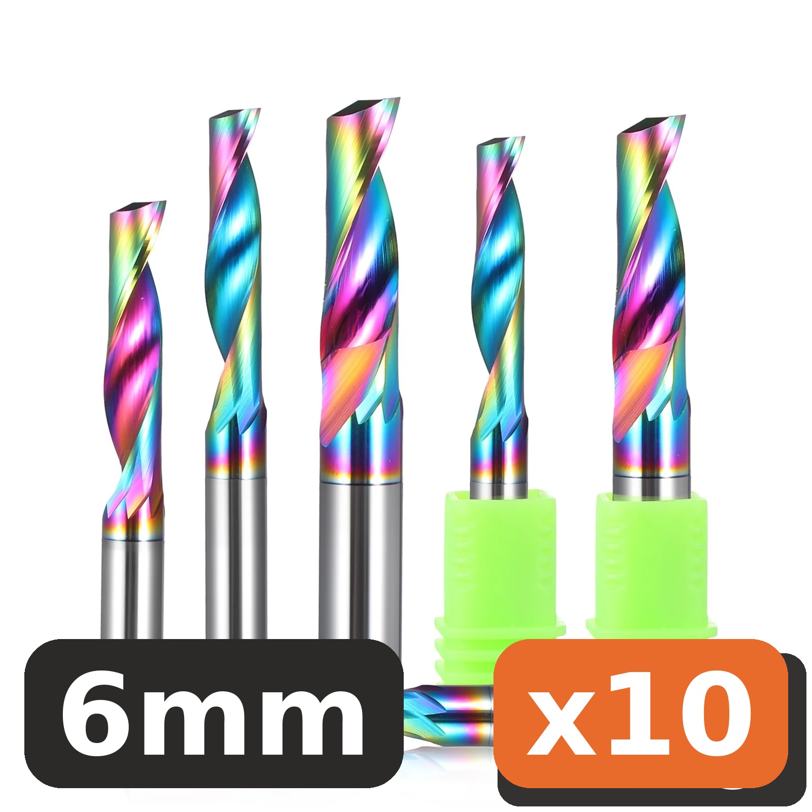 Spiral Upcut 6mm 10-Pack