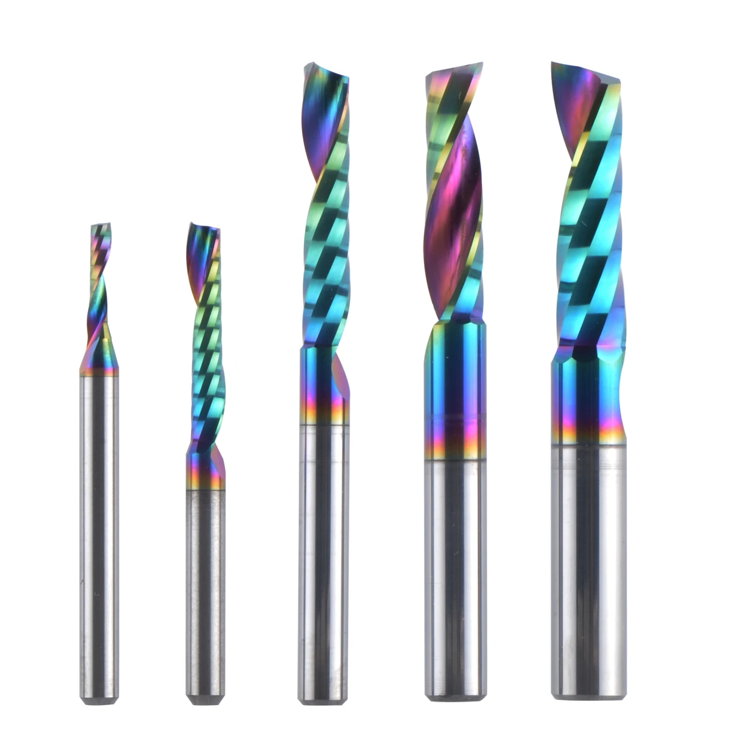 Single-Flute O-Flute Up-Cut — 6mm Shank, Carbide (5-Pack)