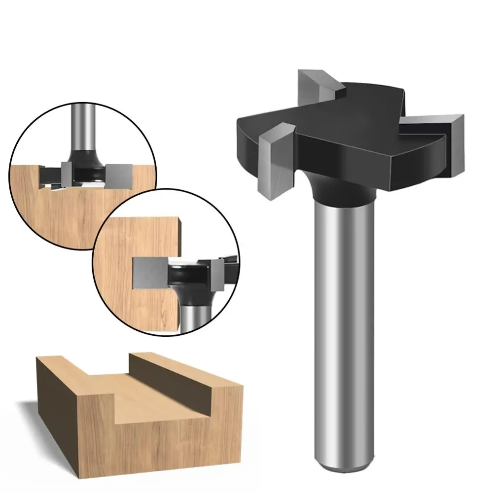 Spoilboard Surfacing Bit — 1" Brazed, 1/4"