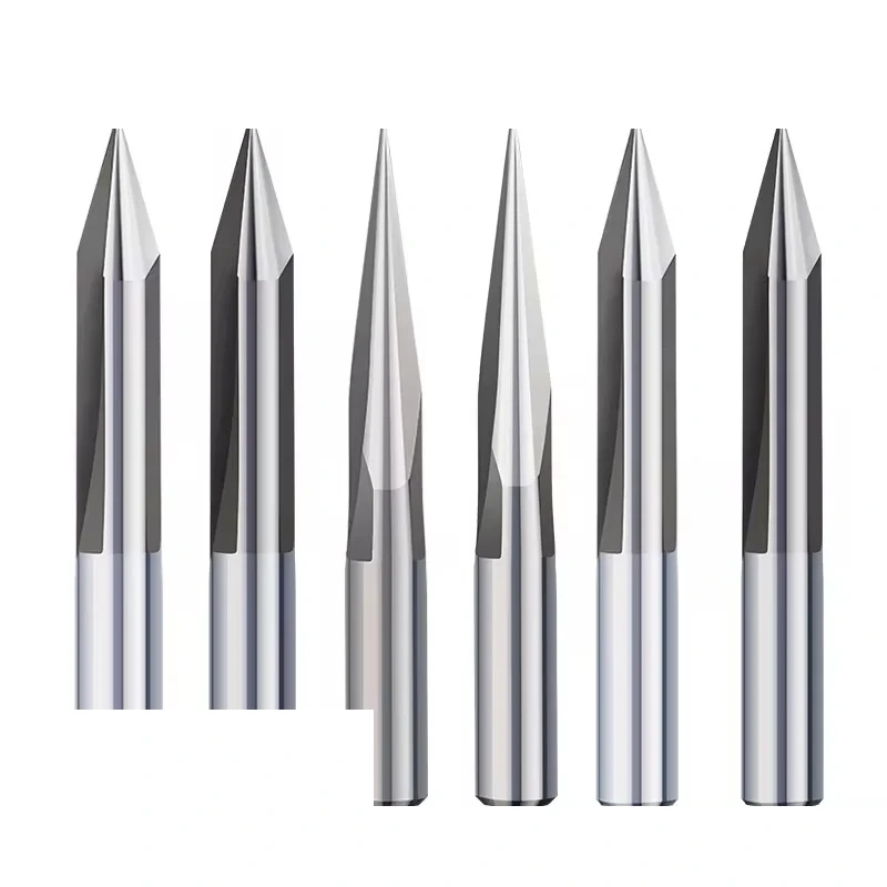 Engraving V-Bit 60 deg 0.1mm — 1/8" (10-Pack)